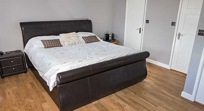 Spacious bedroom in loft conversion